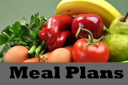 Healthy food in the shape of a heart